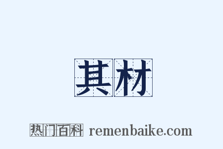 其材是什么意思的图片